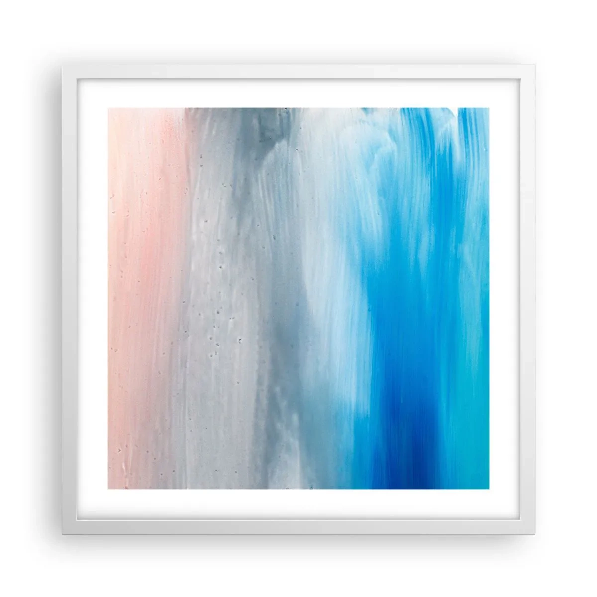 Affisch i vit ram - Element: luft - 50x50 cm