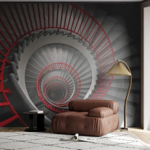 Fototapet Premium Canvas - Arkitektoniska spel - Arkitektur, Trappa, Industriell - 500x350 cm