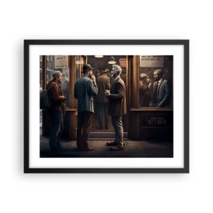 Affisch i svart ram - En bra stund på dagen - 50x40 cm