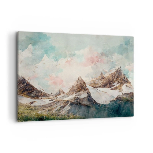 Canvastavla - Bild på duk - Steniga blad - 100x70 cm