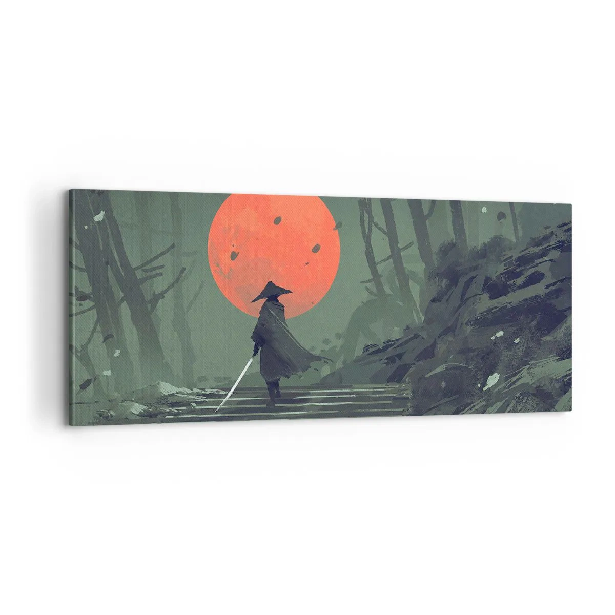 Canvastavla - Bild på duk - Röda månens kämpe - 100x40 cm