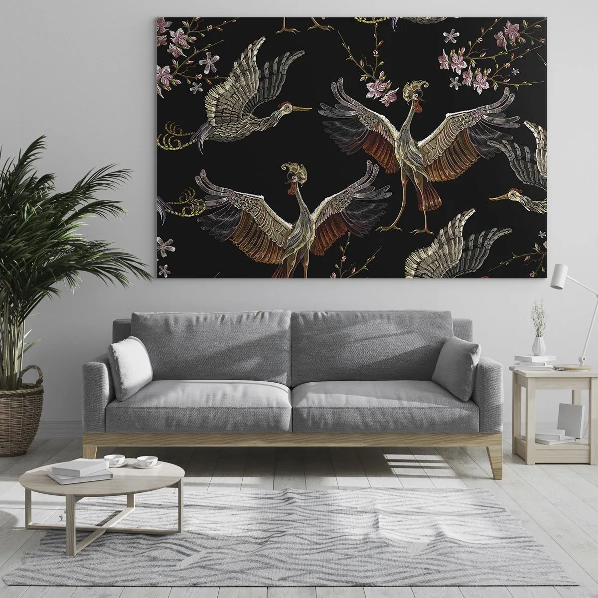 Glastavla - Bild på glas - Sagofågel - 100x70 cm