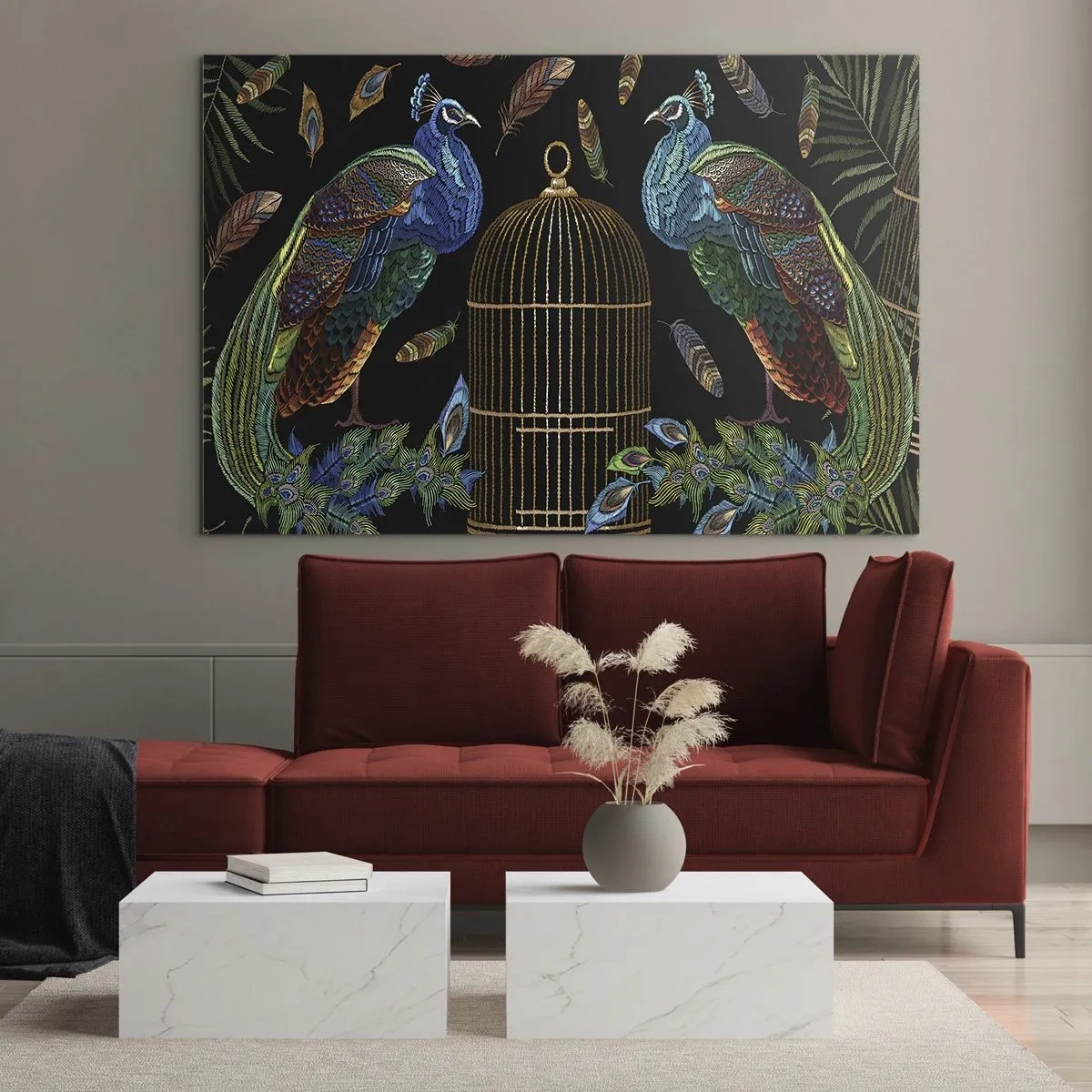 Glastavla - Bild på glas - I kungliga kläder - 100x70 cm