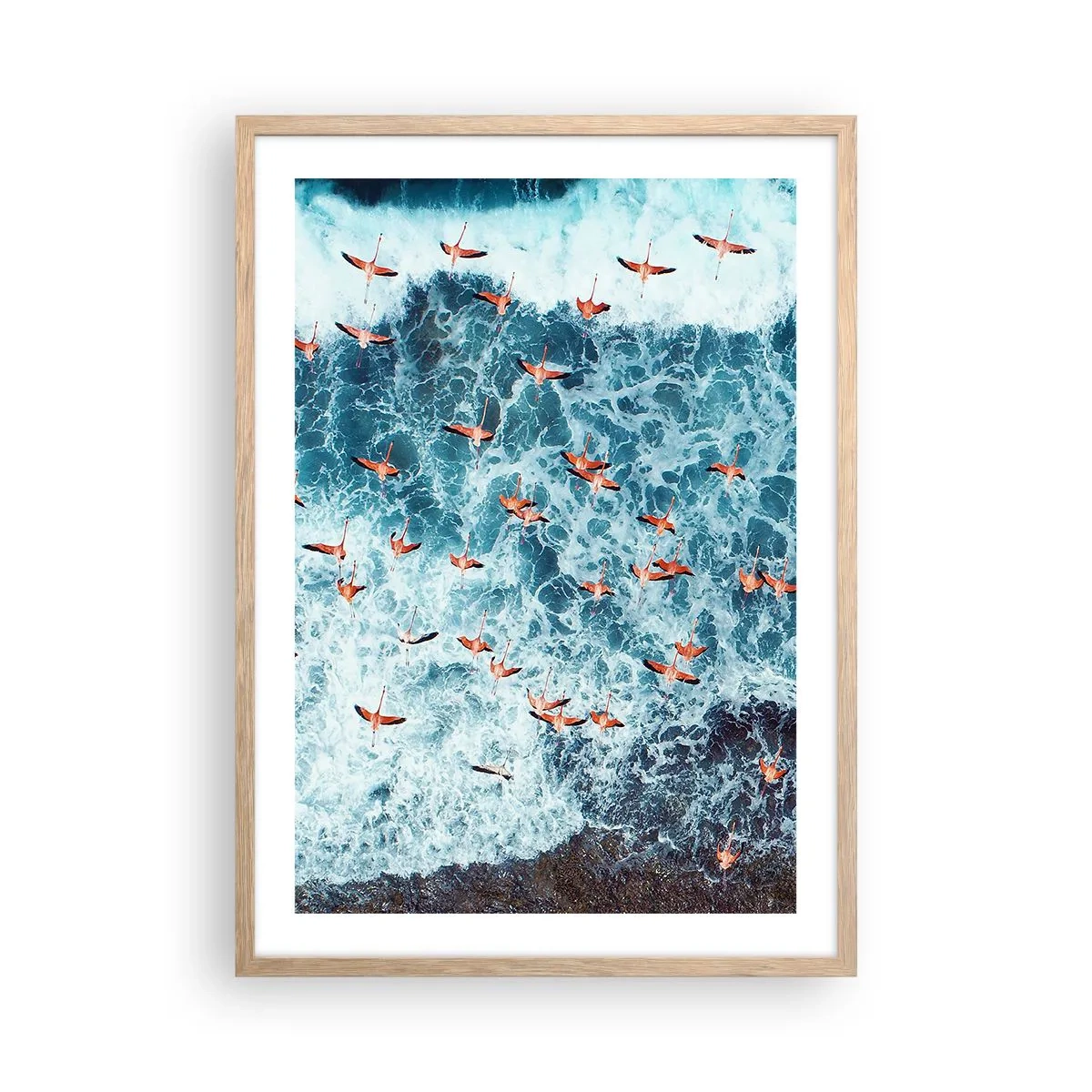 Affisch i ram av ljusek - Kustparad - 50x70 cm
