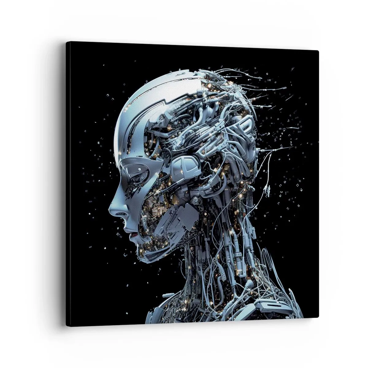 Canvastavla - Bild på duk - Teknik är en kvinna - 40x40 cm