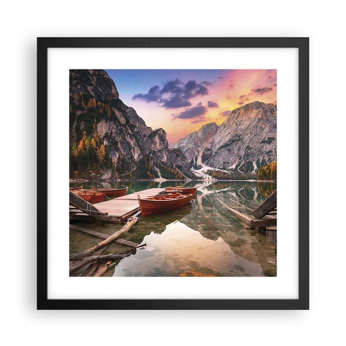 Affisch i svart ram - Dagens löfte - 40x40 cm