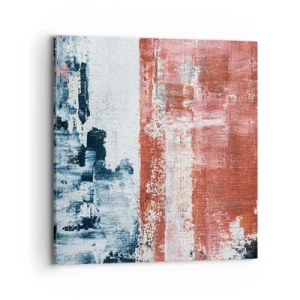 Canvastavla - Bild på duk - Abstrakt halvt om halvt - 70x70 cm