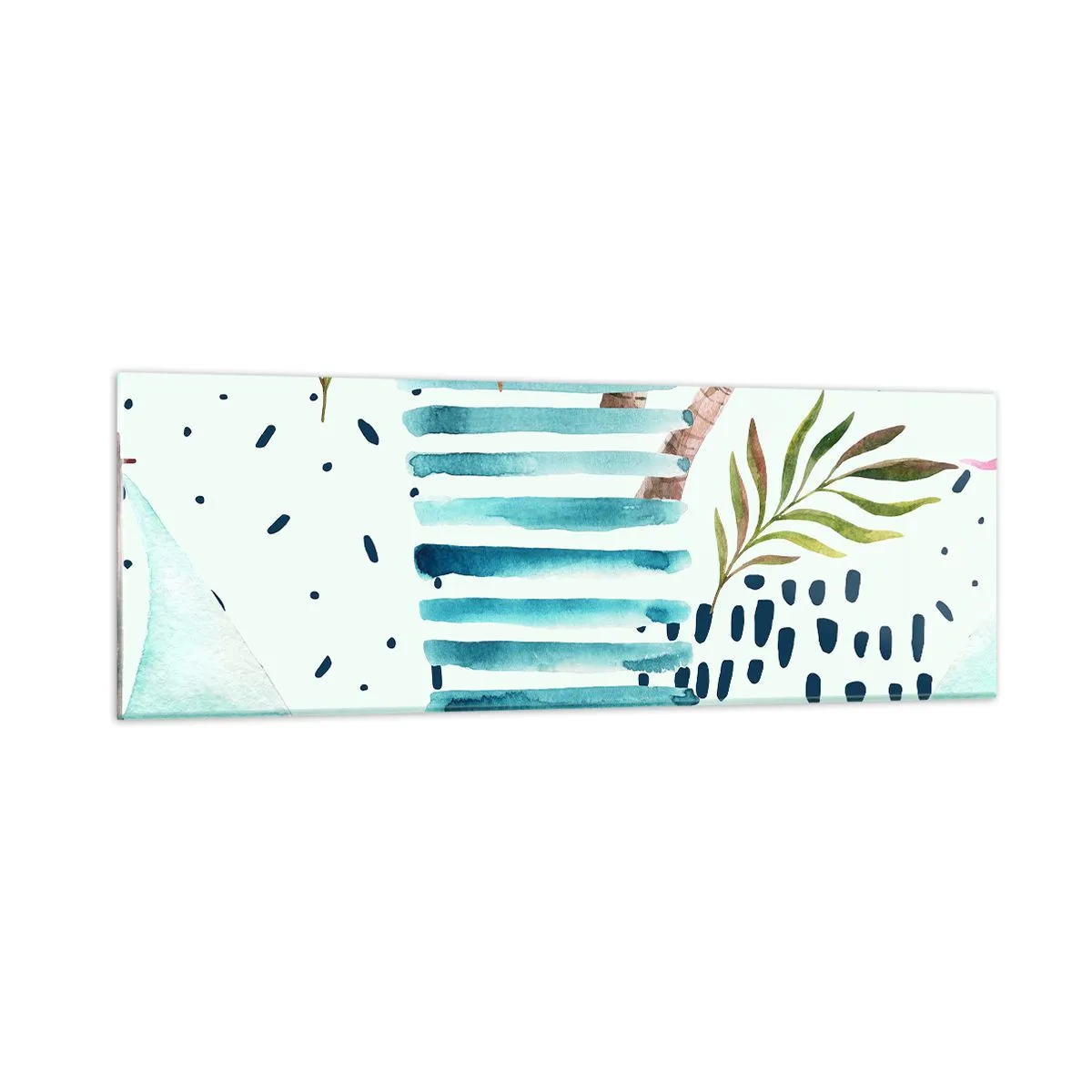 Glastavla - Bild på glas - Semester under palmerna - 90x30 cm