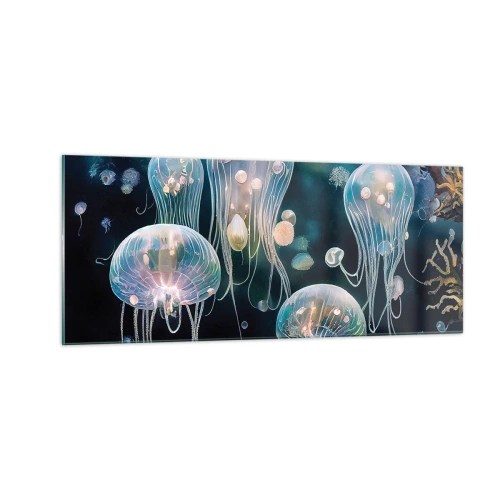 Glastavla - Bild på glas - Undervattenbal - 100x40 cm