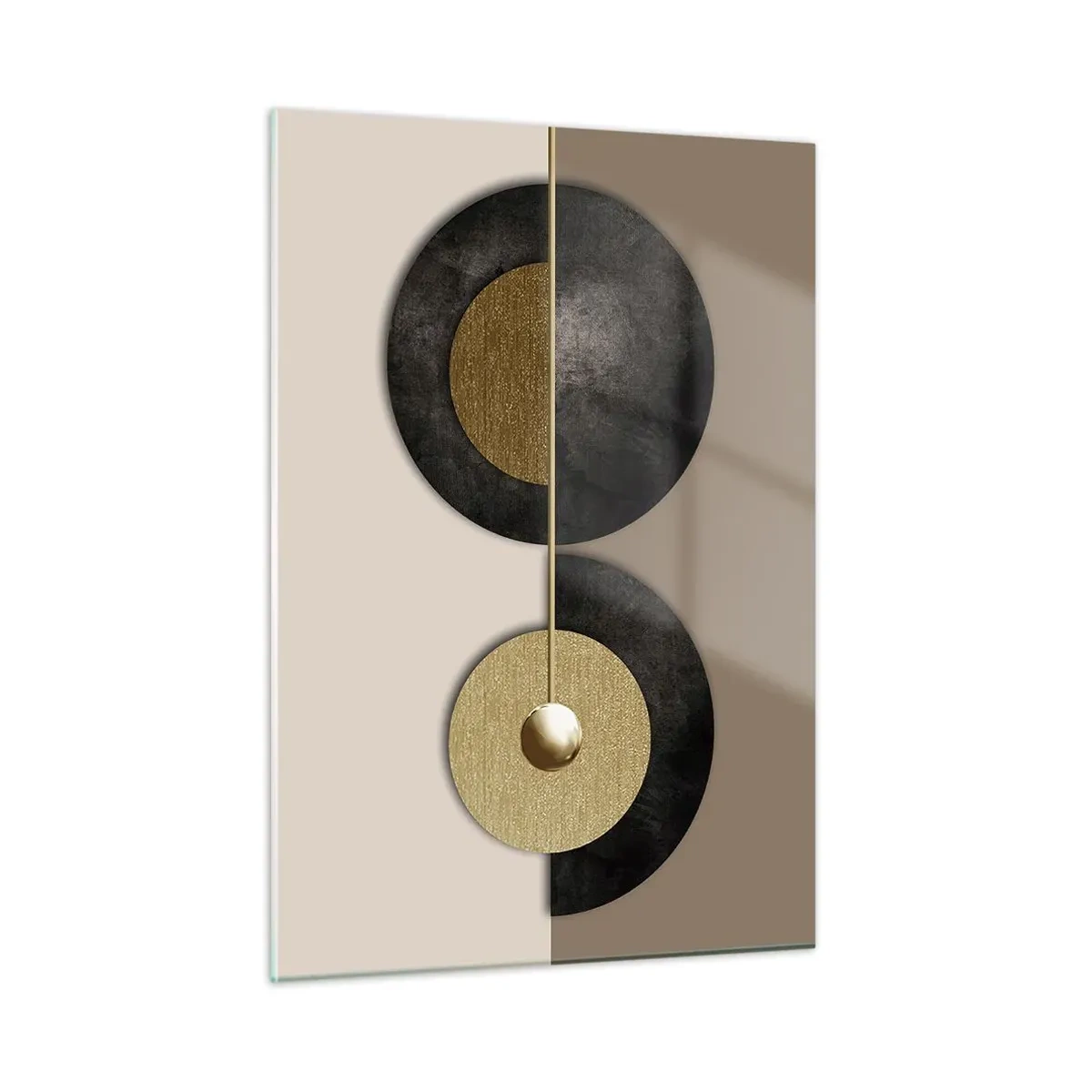 Glastavla - Bild på glas - Variationer runt en cirkel - 50x70 cm