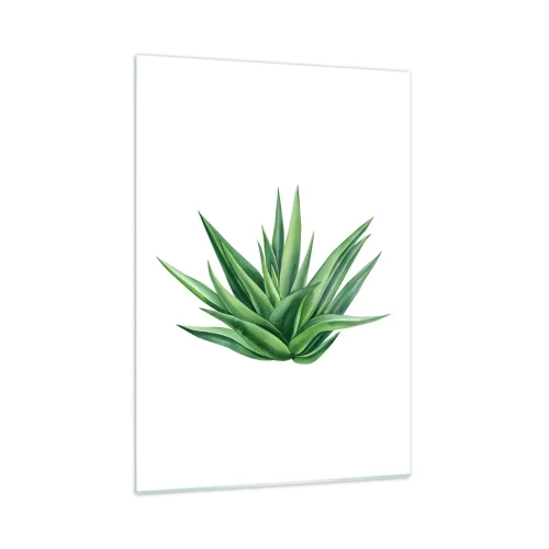 Glastavla - Bild på glas - Grönt - styrka - liv - 50x70 cm