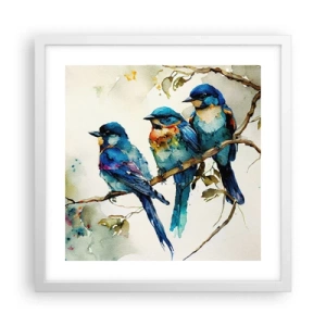 Affisch i vit ram - Sur? - 40x40 cm