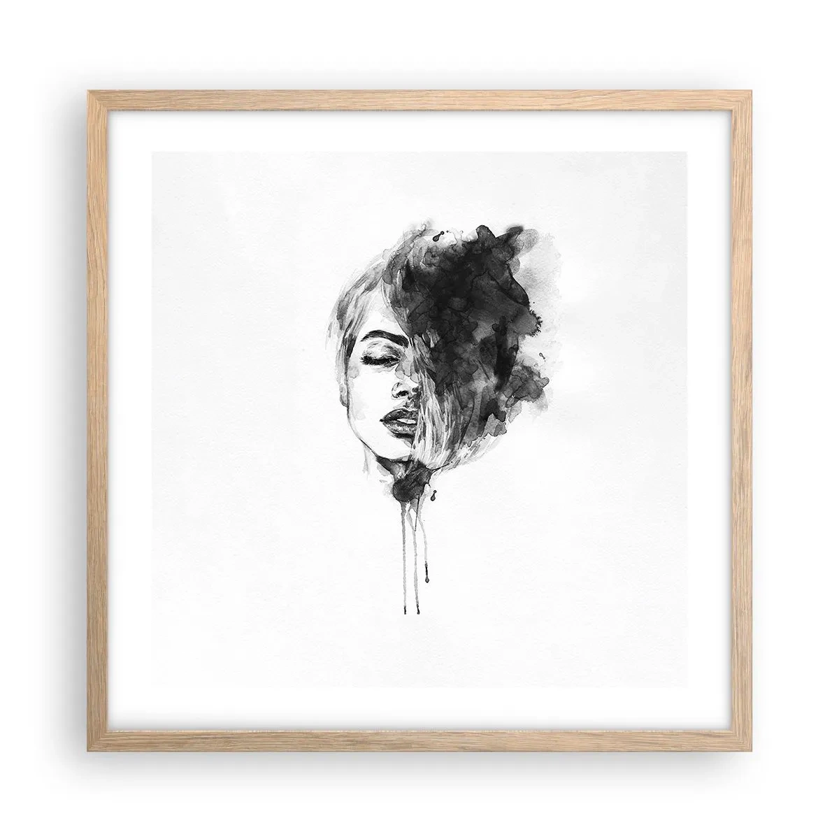 Affisch i ram av ljusek - Vad flickan drömmer om - 50x50 cm