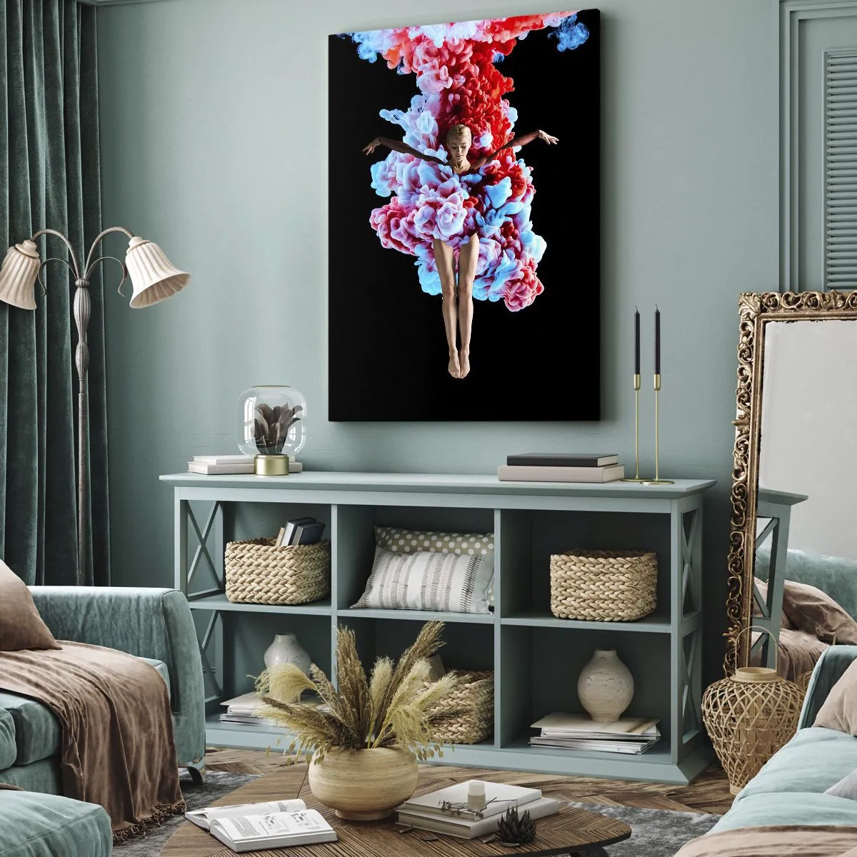 Canvastavla - Bild på duk - Fullt blommande - 80x120 cm