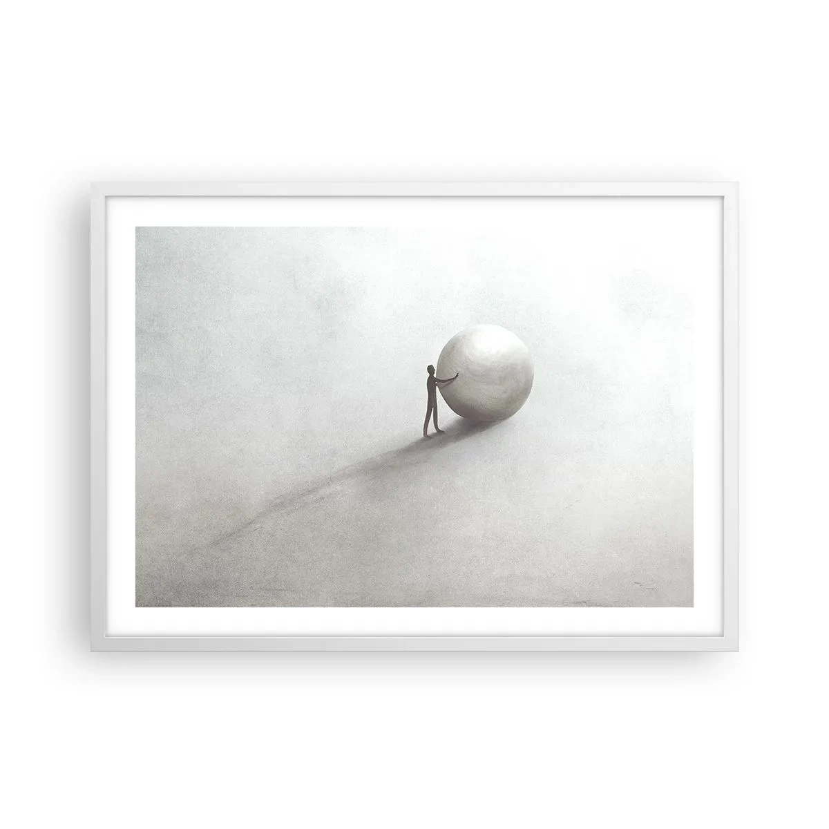 Affisch i vit ram - Livets spel - 70x50 cm