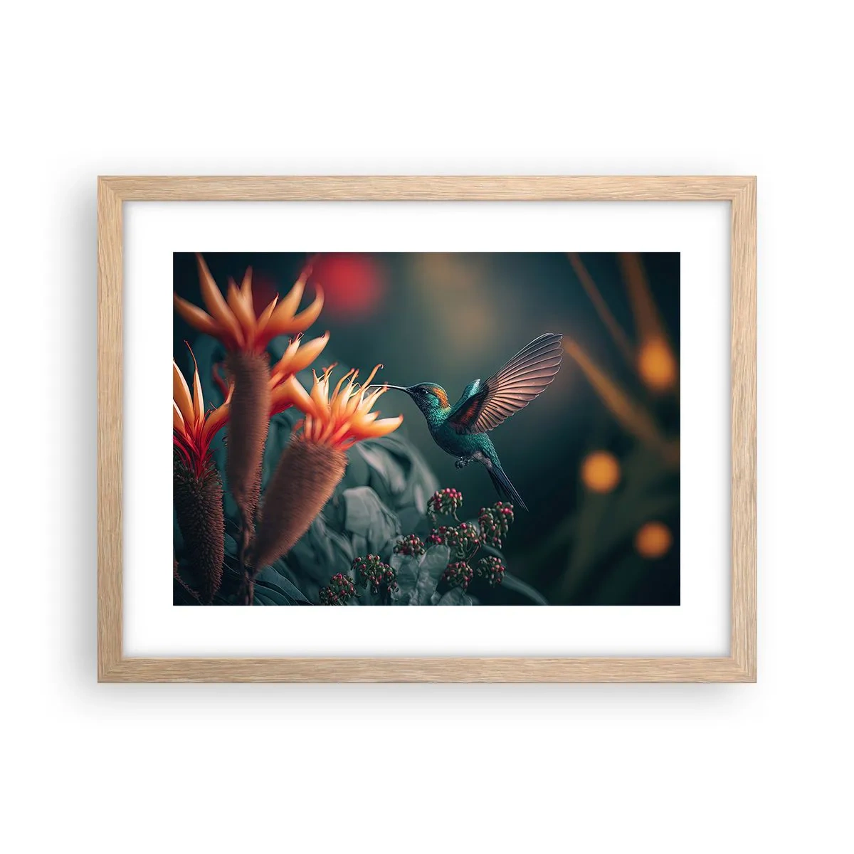 Affisch i ram av ljusek - Ett verkligt färgglatt liv - 40x30 cm