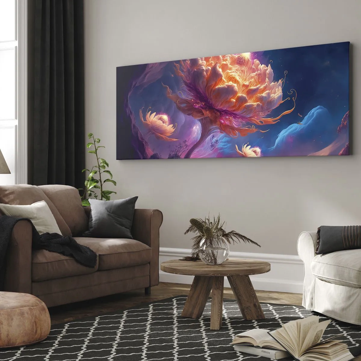 Canvastavla - Bild på duk - En annan värld - 100x40 cm