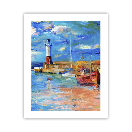 Affisch - Eftermiddag i regnbågsviken - 40x50 cm