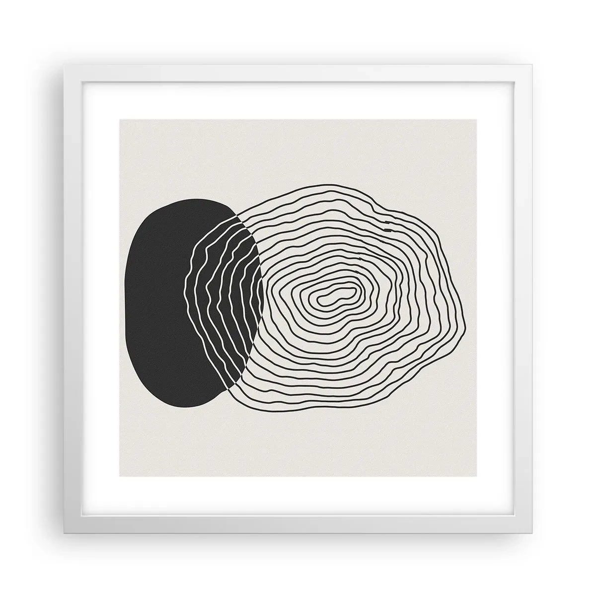 Affisch i vit ram - Varaktighet och vibration - 40x40 cm