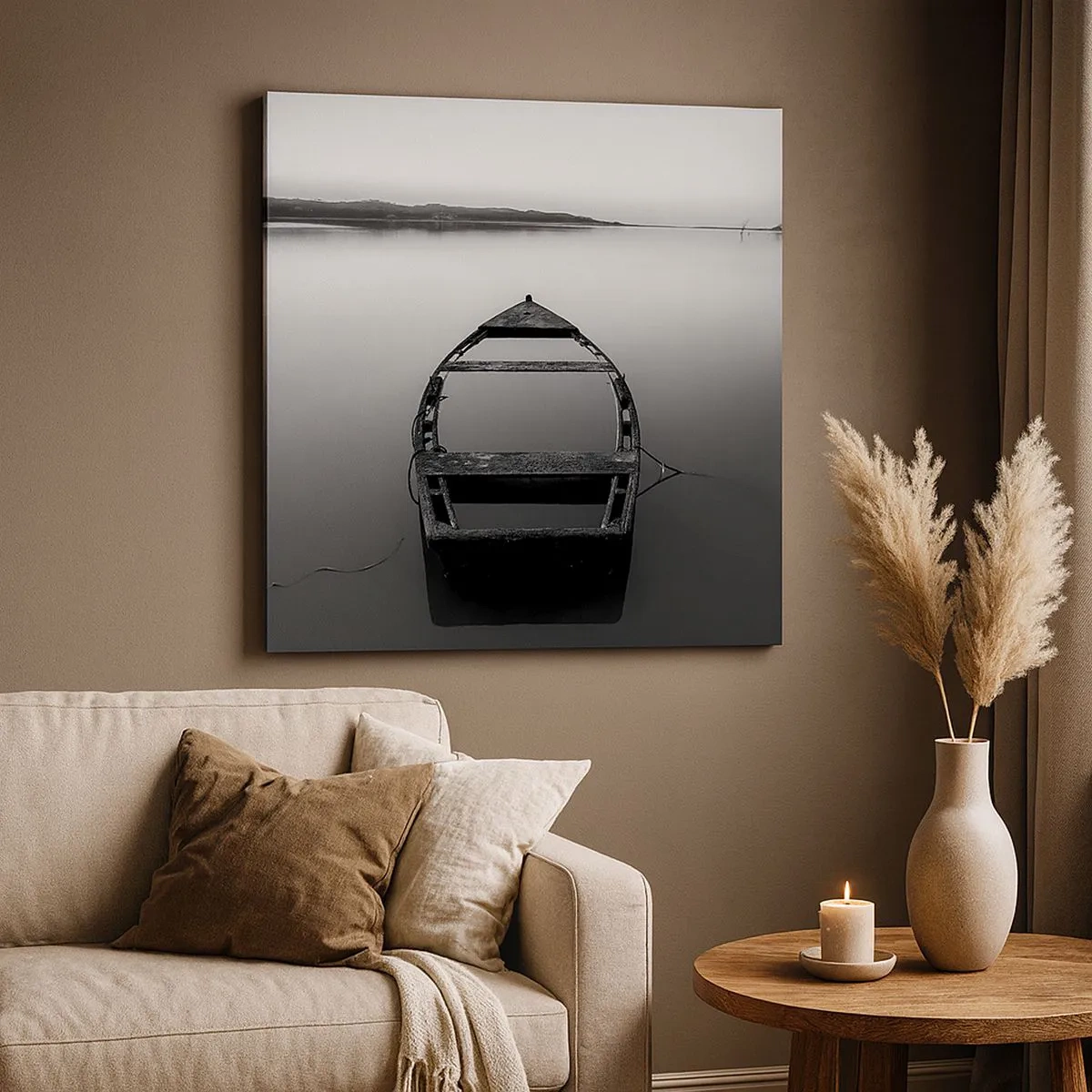 Canvastavla - Bild på duk - Längtan och melankoli - 30x30 cm