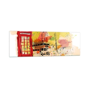Glastavla - Bild på glas - Mångfaldens stad - 160x50 cm