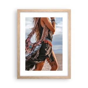 Affisch i ram av ljusek - Shamanens flicka - 30x40 cm