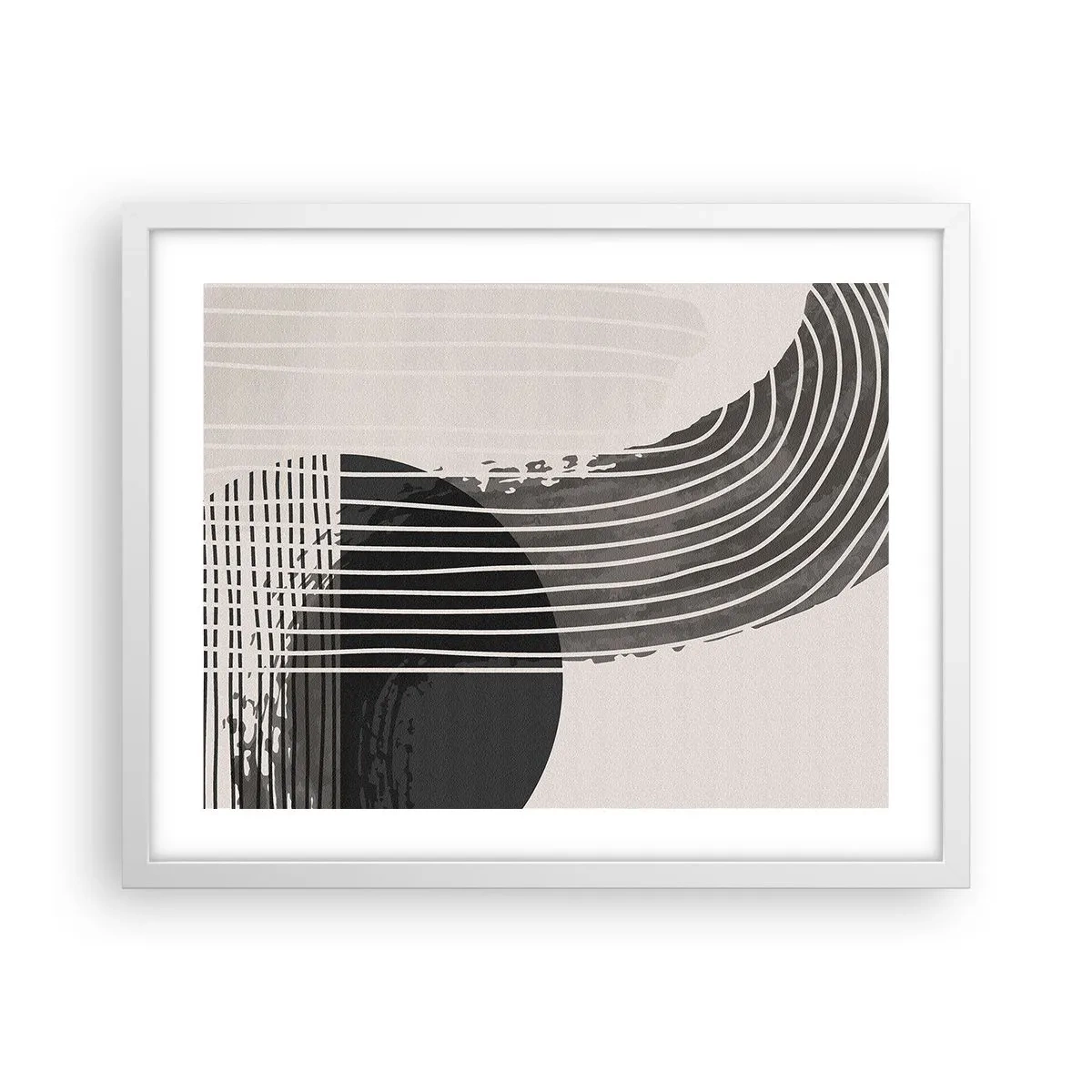 Affisch i vit ram - Dit och tillbaka - 50x40 cm