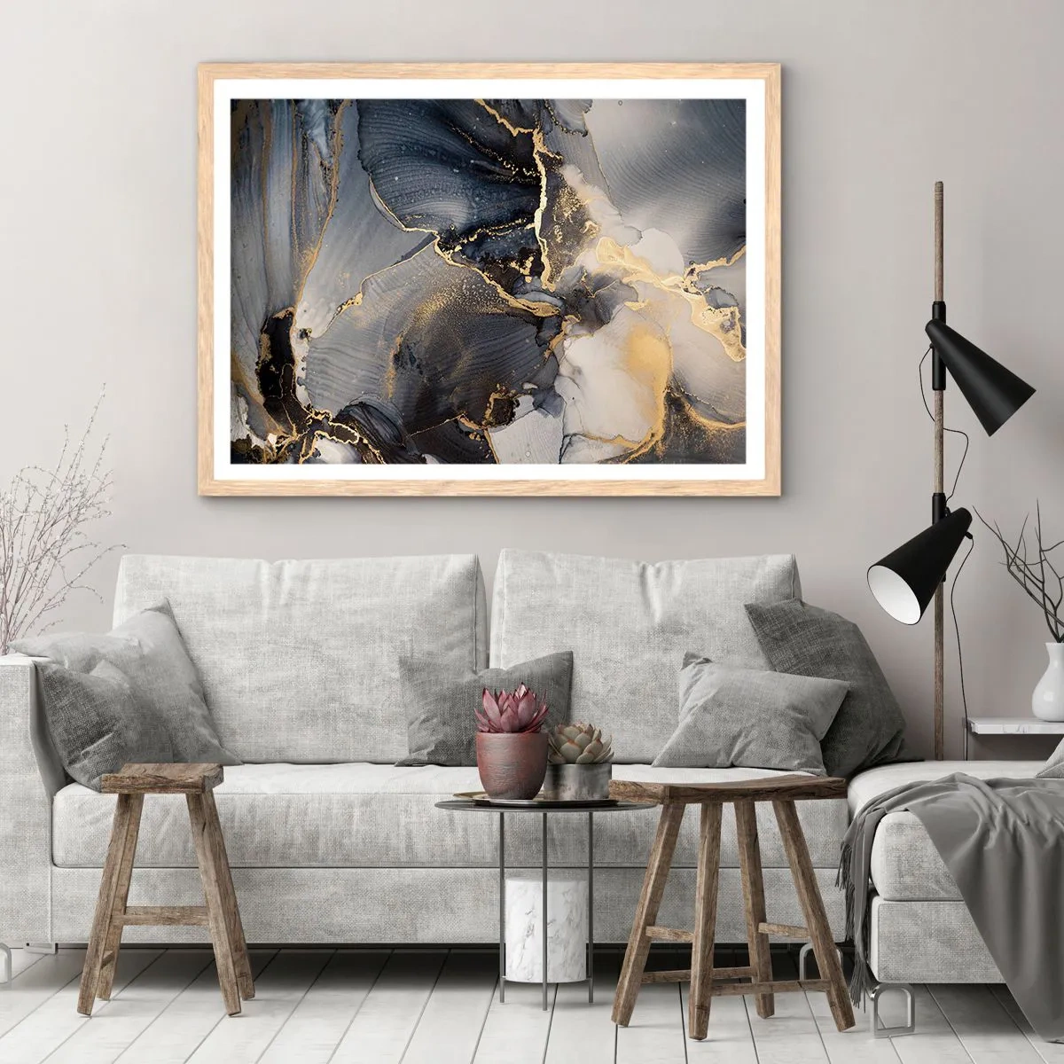 Affisch i ram av ljusek - En stens liv - 100x70 cm
