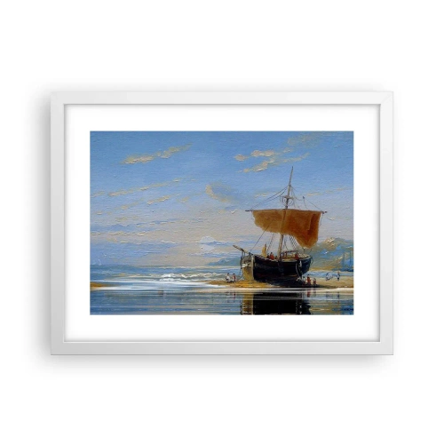 Affisch i vit ram - Vatten, jord, luft - 40x30 cm