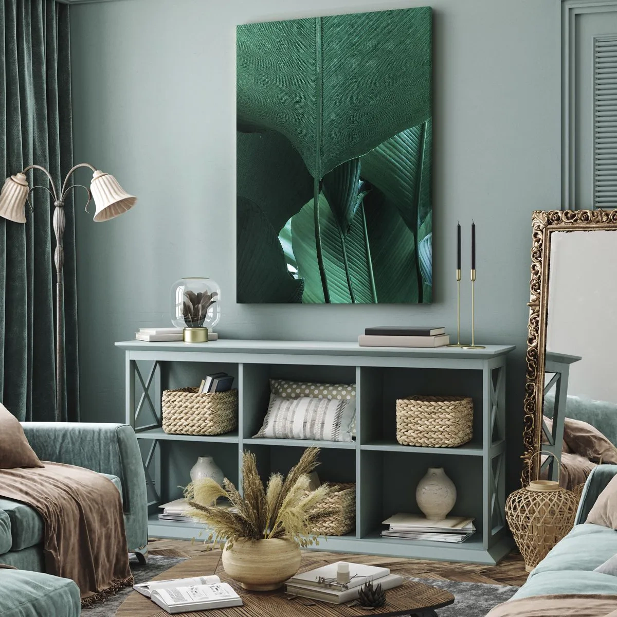 Canvastavla - Bild på duk - Vända mot ljuset - 65x120 cm