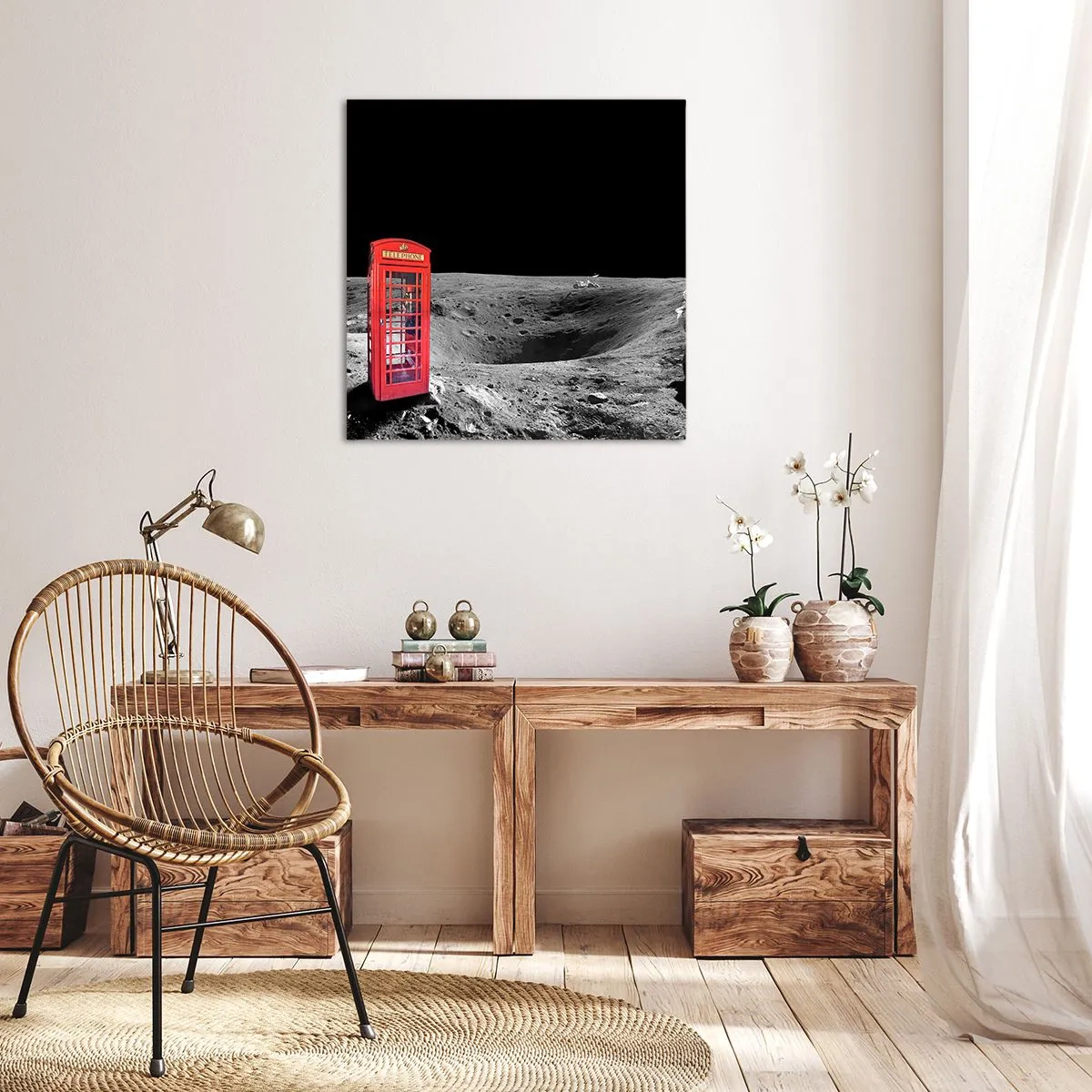 Canvastavla - Bild på duk - Rymdskämt - 50x50 cm