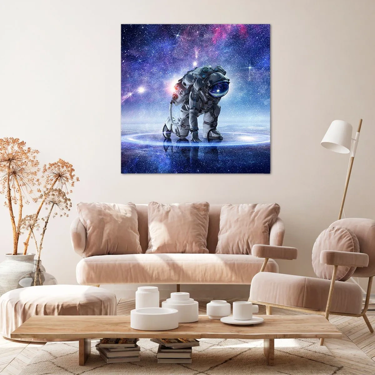 Canvastavla - Bild på duk - Stjärnig himmel över mig - 40x40 cm