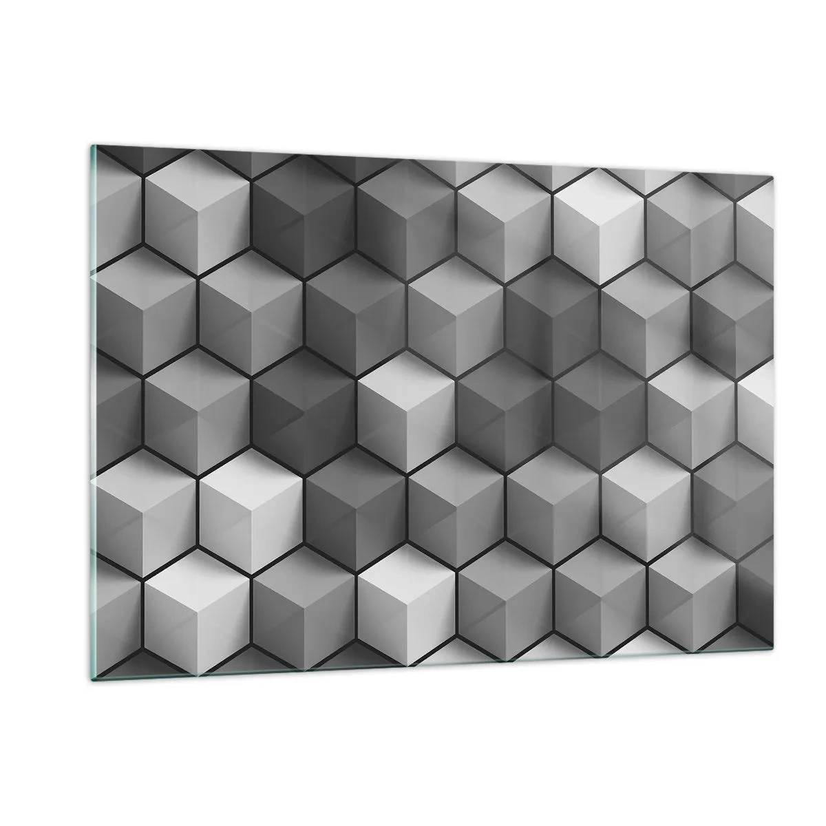 Glastavla - Bild på glas - Kubistiskt pussel - 120x80 cm