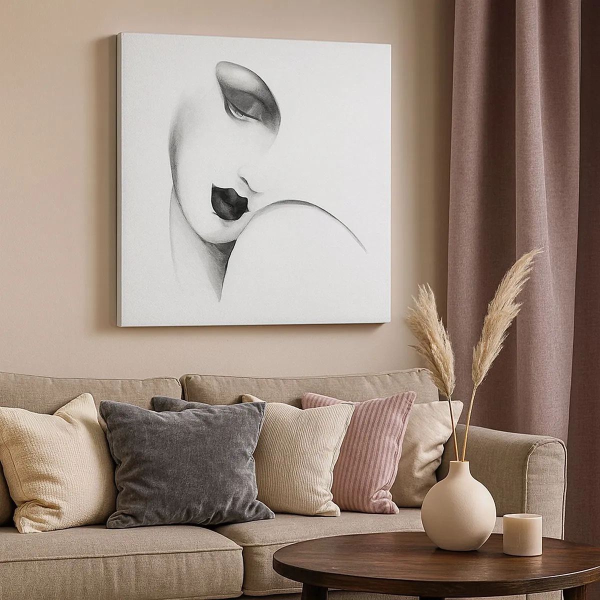 Canvastavla - Bild på duk - I Łempickas stil - 30x30 cm