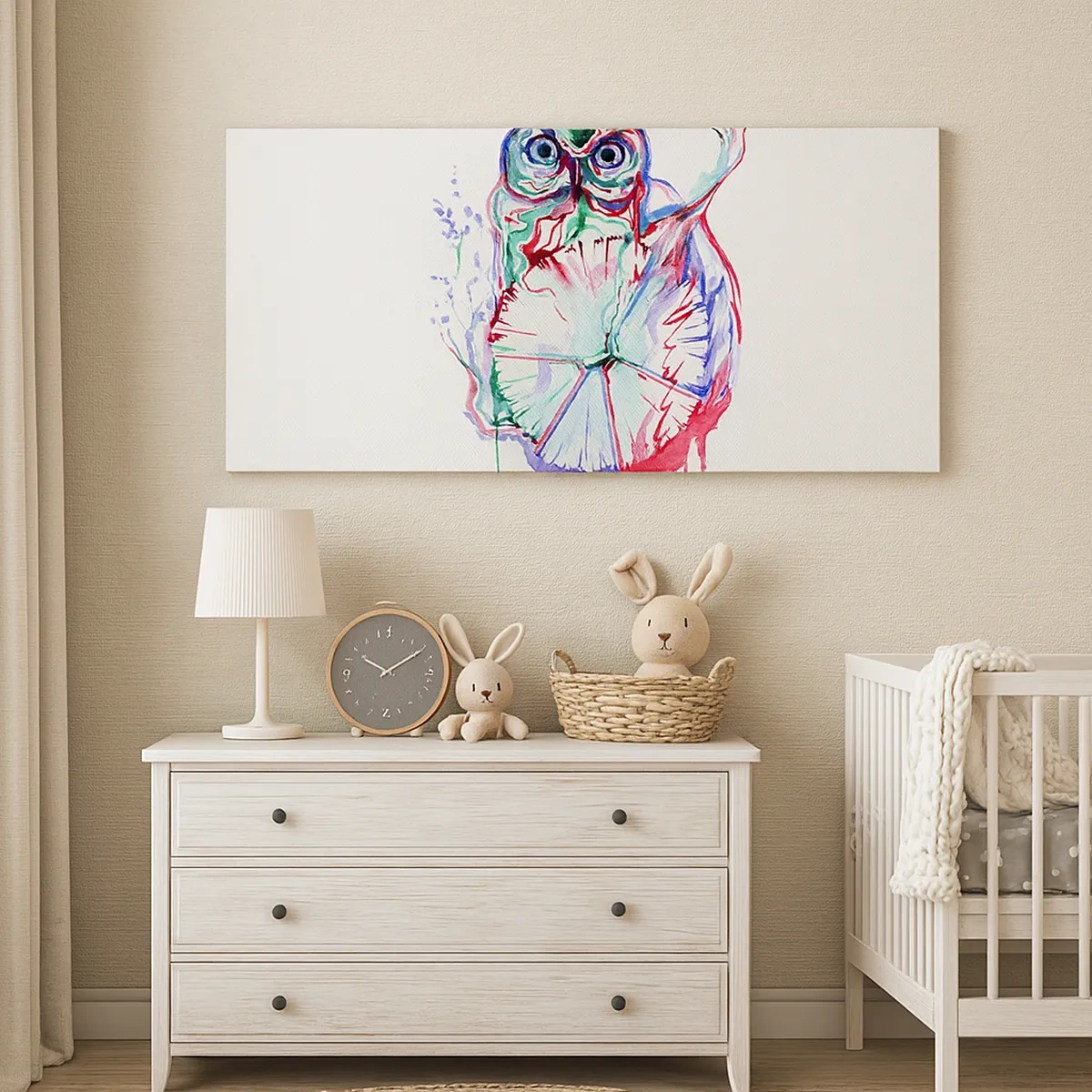 Canvastavla - Bild på duk - Klok ur naturen - 30x30 cm