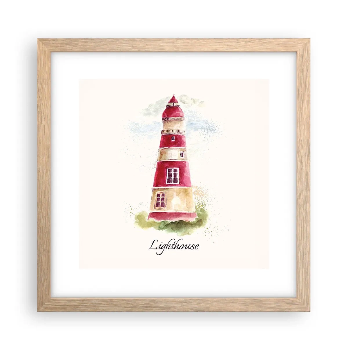 Affisch i ram av ljusek - Det är alltid något väder - 30x30 cm