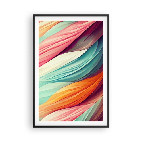 Affisch i svart ram - Regnbågsväv - 61x91 cm
