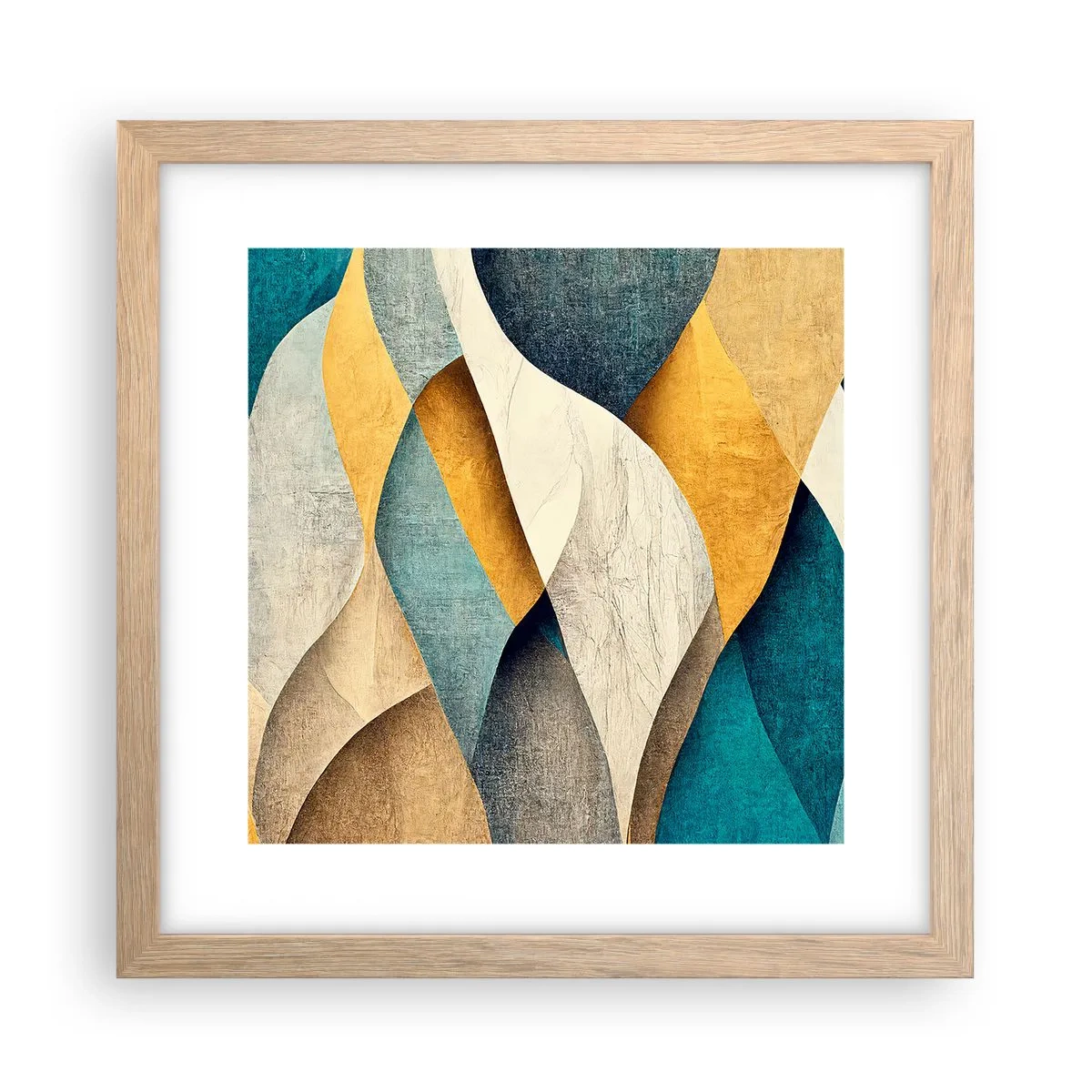 Affisch i ram av ljusek - Rytm och vågrörelse - 30x30 cm