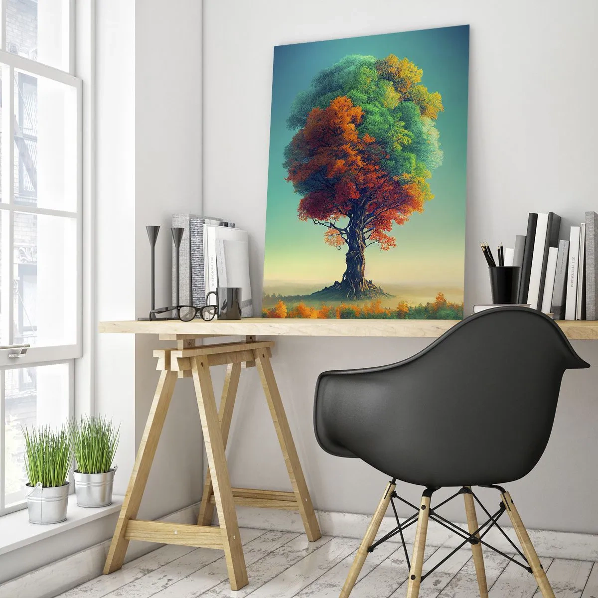 Glastavla - Bild på glas - Eken - naturens fader - 50x70 cm