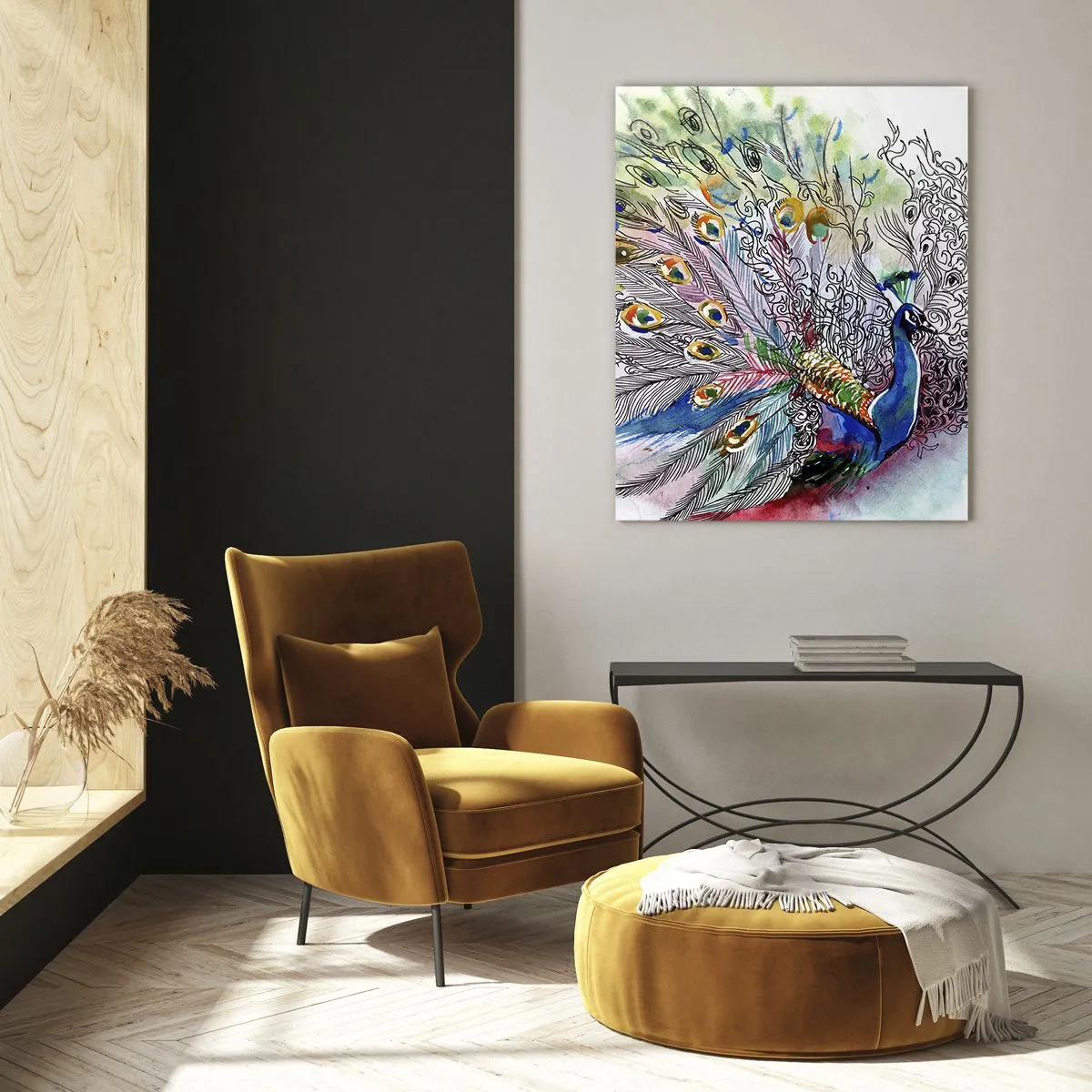 Glastavla - Bild på glas - Med stolthet mot det gråa  - 70x100 cm