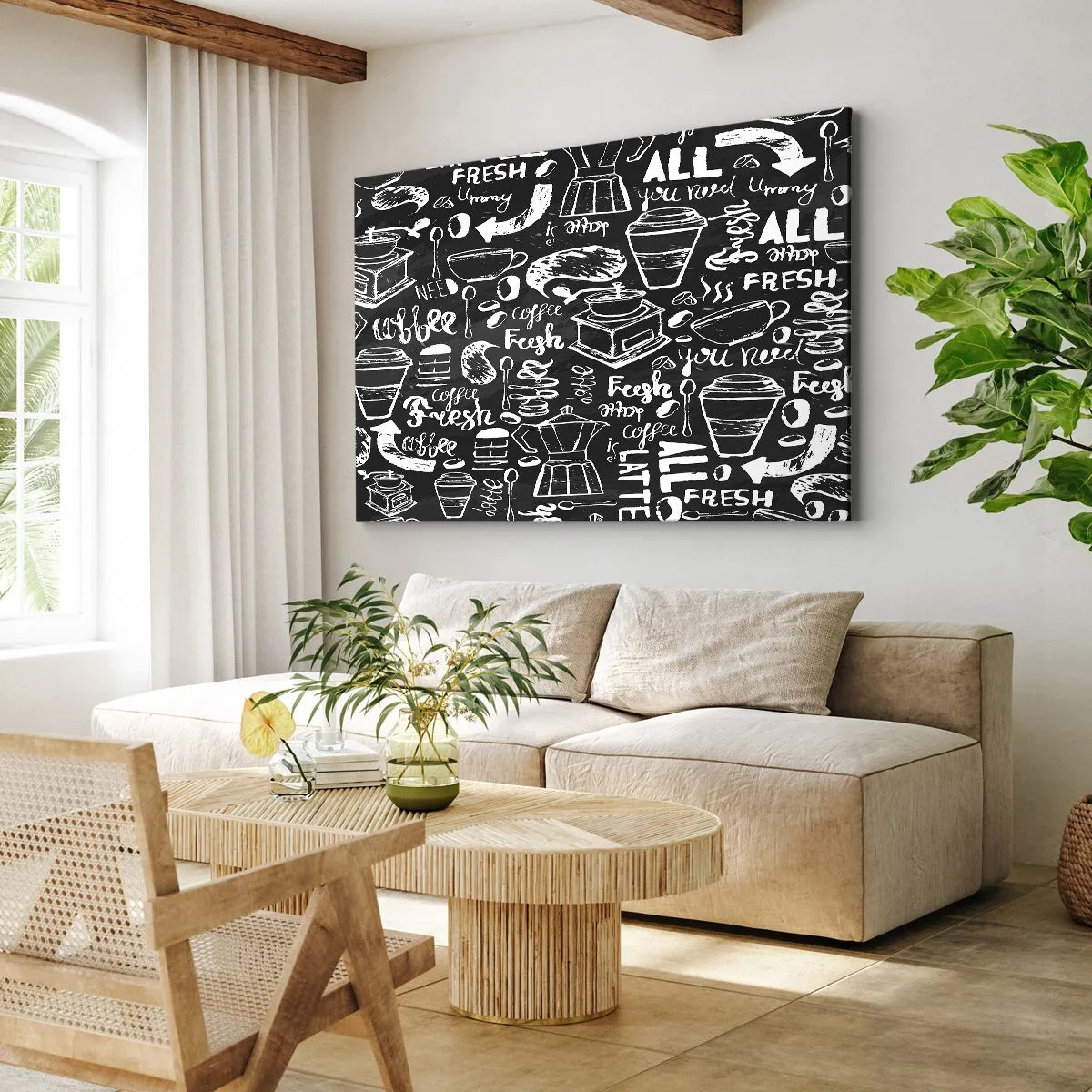 Canvastavla - Bild på duk - All you need is… - 100x70 cm
