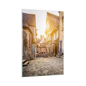 Glastavla - Bild på glas - Stadens vita ande - 80x120 cm