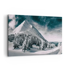 Canvastavla - Bild på duk - Snö- och islandet - 100x70 cm