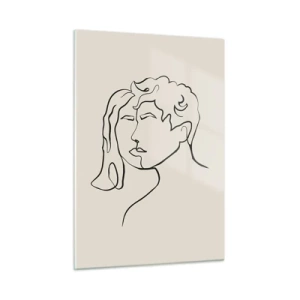 Glastavla - Bild på glas - Och enighet har blivit - 50x70 cm