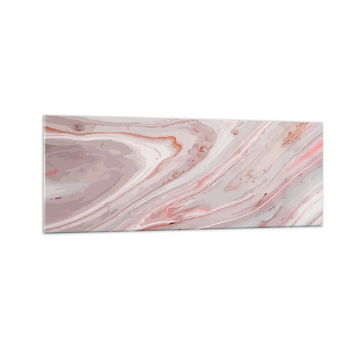 Glastavla - Bild på glas - Flytande rosa - 140x50 cm