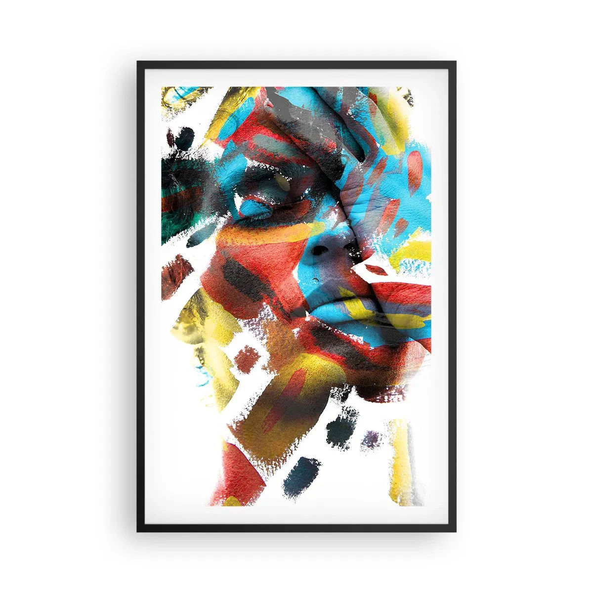 Affisch i svart ram - Färgrik personlighet - 61x91 cm