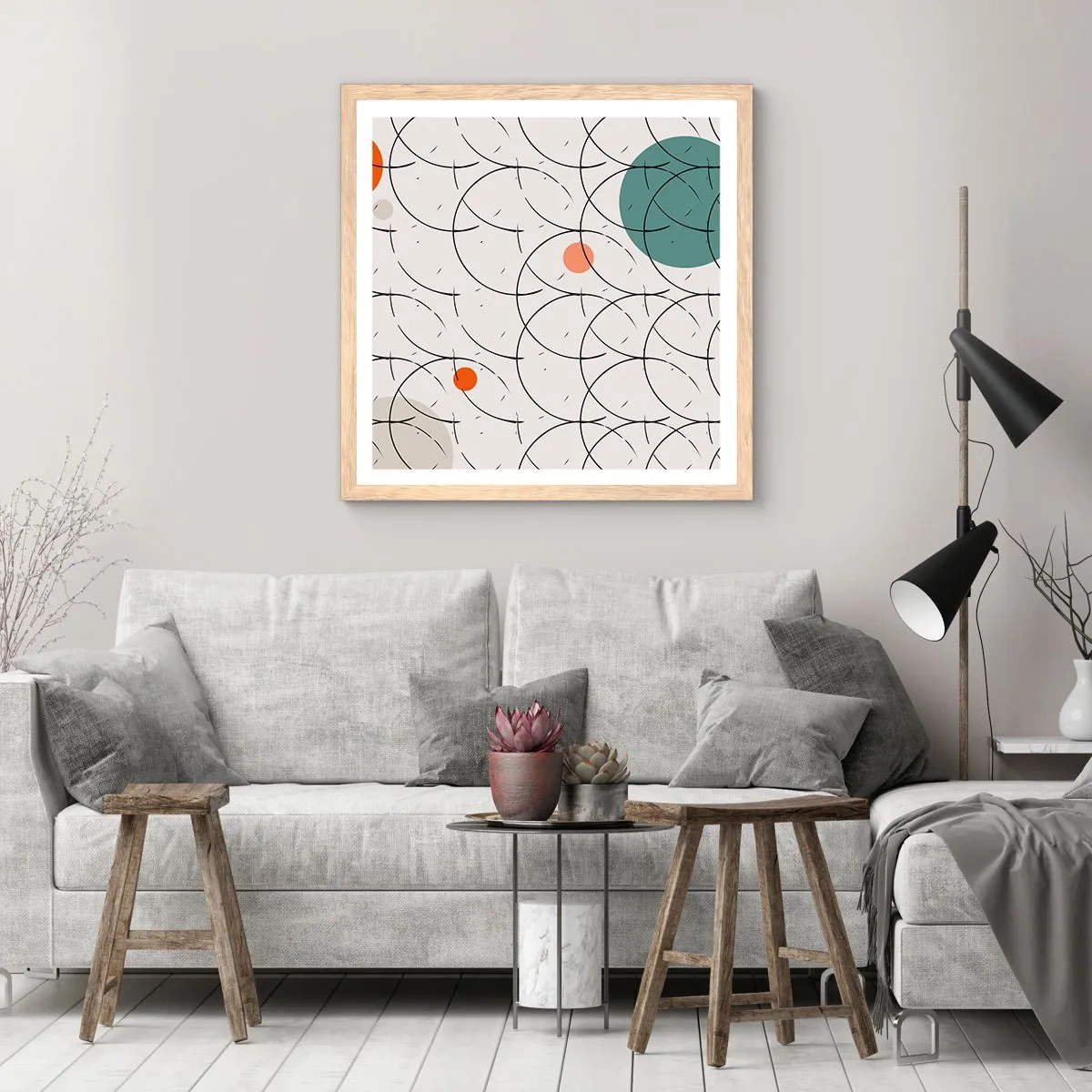 Affisch i ram av ljusek - I popkonstens anda - 60x60 cm