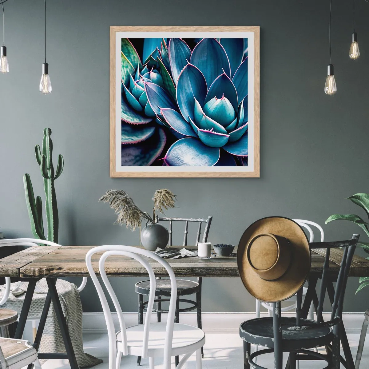 Affisch i ram av ljusek - Vital kraft - 60x60 cm