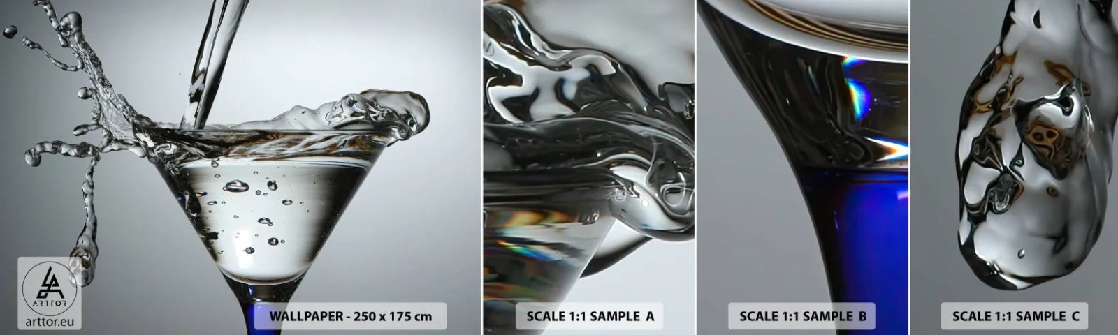 Fototapet Prov Standard Eco - Vid glasets kant - Glas, Dryck, Gastronomi - 100x30 cm