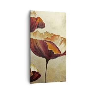 Canvastavla - Bild på duk - Ängsblommor - 55x100 cm